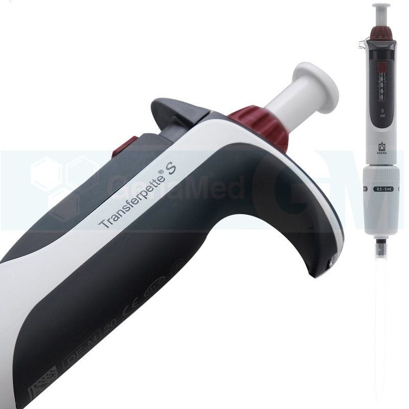 Brand 705882 Transferpette® S Ayarlanabilir Hacimli Otomatik Pipet, 500-5000 ul