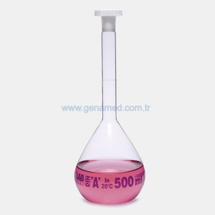 ISOLAB 013.01.100 balon joje - standard - şeffaf - A kalite - grup sertifikalı - mavi skala - 100 ml - NS 12/21 (1 paket = 2 adet)
