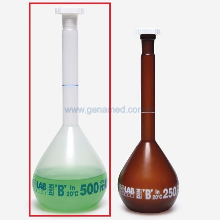 ISOLAB 014.03.050 balon joje - P.P - şeffaf - B kalite - mavi skala - 50 ml - NS 12/21 1 adet = 1 adet