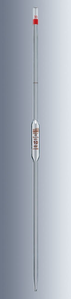 Marienfeld 2002050 Pipet Cam, Bullu, 5 ml, AS Sınıfı, Amber Taksimatlı Ambalaj Miktarı: 10 Ad.