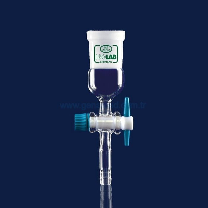 ISOLAB 065.28.014 adaptör - düz - musluklu - çap 8 mm - dişi şilif : NS 14/23    1 adet = 1 adet