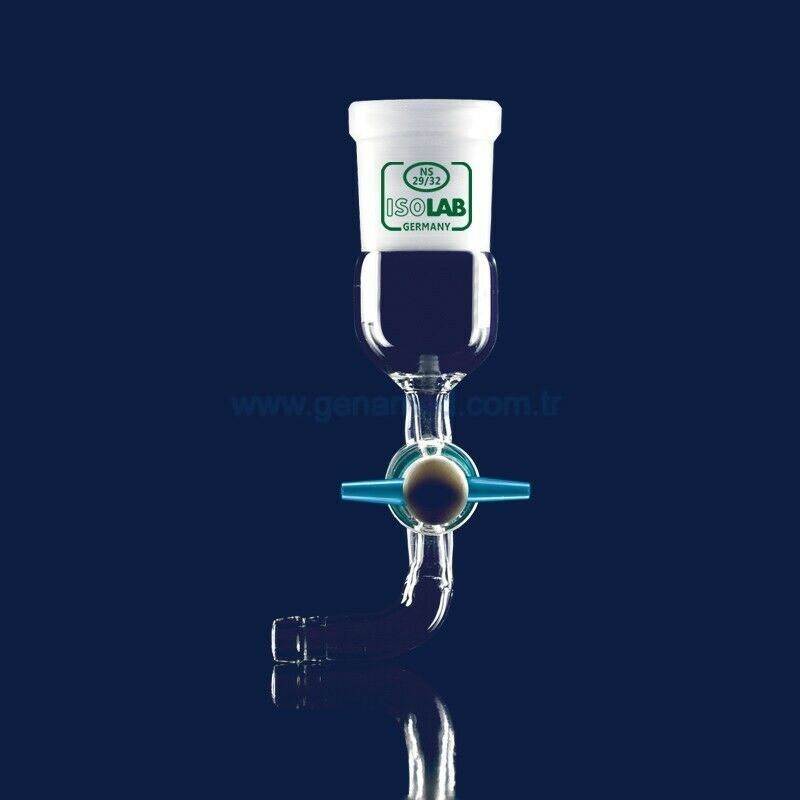 ISOLAB 065.29.014 adaptör - eğimli - musluklu - çap 8 mm - dişi şilif : NS 14/23    1 adet = 1 adet