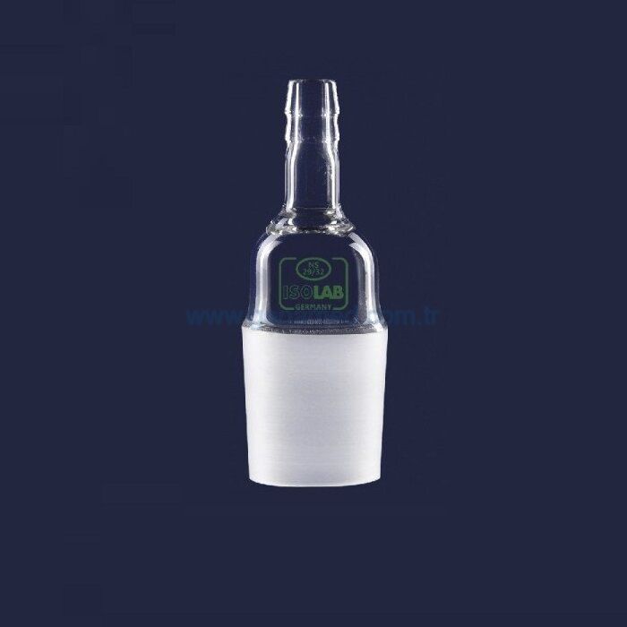 ISOLAB 065.22.029 adaptör - nozül - düz - musluksuz -çap 10 mm - erkek şilif : NS 29/32    1 adet = 1 adet