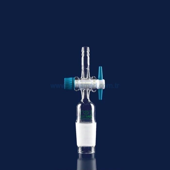 ISOLAB 065.24.014 adaptör - düz - musluklu - çap 8 mm - erkek şilif : NS 14/23    1 adet = 1 adet