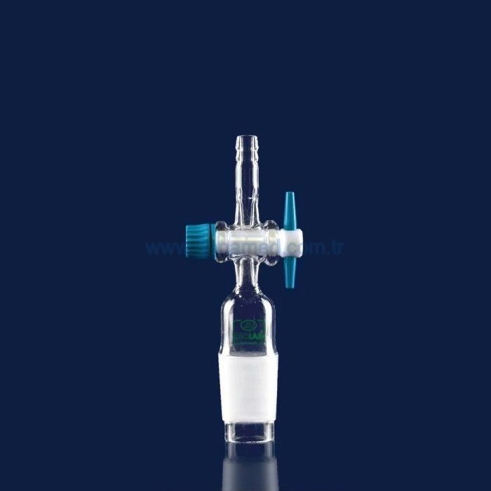 ISOLAB 065.24.029 adaptör - düz - musluklu - çap 10 mm - erkek şilif : NS 29/32    1 adet = 1 adet