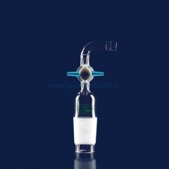 ISOLAB 065.25.029 adaptör - eğimli - musluklu - çap 10 mm - erkek şilif : NS 29/32    1 adet = 1 adet