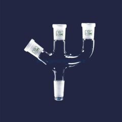 ISOLAB 065.44.003 adaptör - çoklu - 3 boyunlu - açılı & paralel - dişi şilif  : NS 19/26 - erkek şilif : NS 29/32 - açılı şilifler : NS 19/26 ve NS 19/26    1 adet = 1 adet