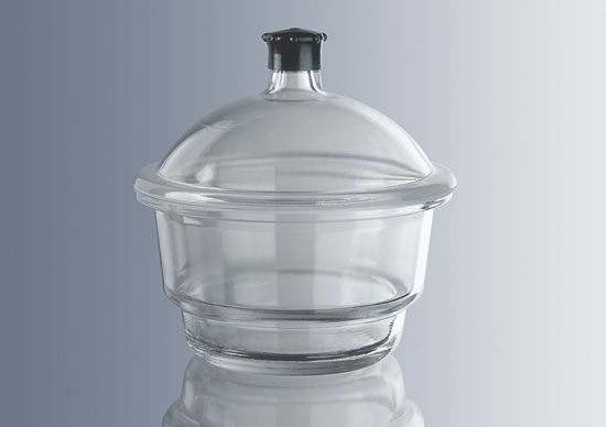 Marienfeld 4201405 Cam Desikatör, Disksiz, Plastik Tutacaklı, Musluksuz, 200 mm  Ambalaj Miktarı: 1 Ad.