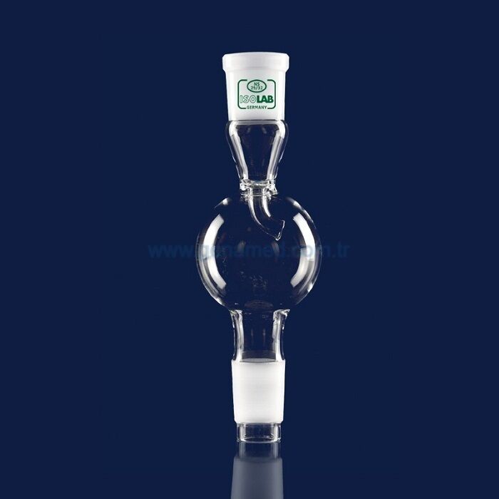 ISOLAB 065.47.001 adaptör - sıçratma tutucu - düz - dişi şilif : NS 14/23 - erkek şilif : NS 14/23    1 adet = 1 adet