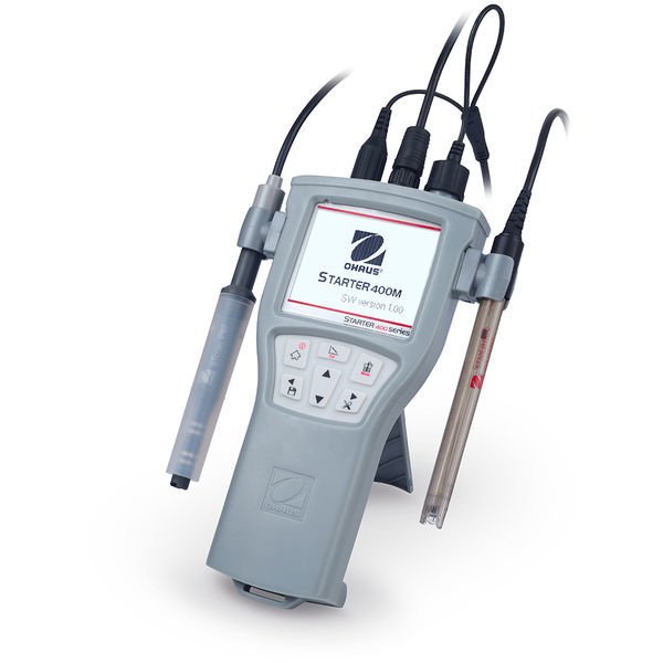 OHAUS ST400M-G Starter Portatif pH / İletkenlik Ölçer SetiST320 IP67 3m pH ve STCON3 IP67 3m İletkenlik Elektrotları dahil