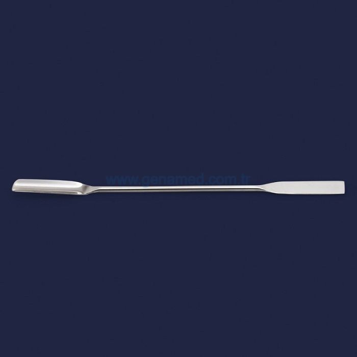 ISOLAB 047.02.210 spatül - paslanmaz çelik - düz oluklu - 210 mm    1 adet = 1 adet