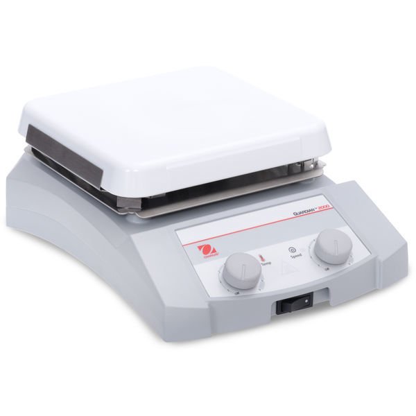 OHAUS e-G21HS07C Isıtıcılı Manyetik Karıştırıcı, 60-1600 rpm, 80-500°C, 15l, 18x18cm, Seramik, Analog