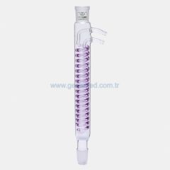 ISOLAB 033.17.160 soğutucu - dimroth - 160 mm - dişi şilif : NS 14/23 - erkek şilif : NS 14/23 - cam yan kol    1 paket = 1 adet