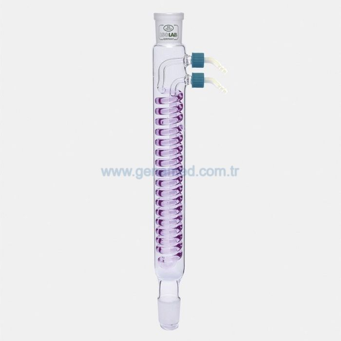 ISOLAB 033.18.160 soğutucu - dimroth - 160 mm - dişi şilif : NS 14/23 - erkek şilif : NS 14/23 - P.P yan kol    1 adet = 1 adet