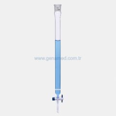 ISOLAB 066.11.001 kromotografi kolonu - dişi şilifli & fritli - 200 mm - çap 10 mm - dişi şilif : NS 14/23    1 adet = 1 adet