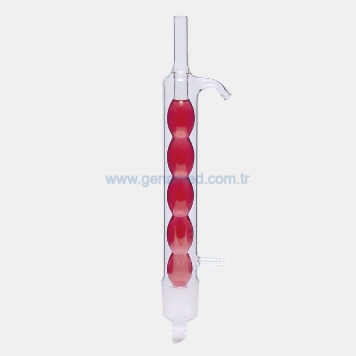 ISOLAB 035.11.250 soğutucu - Allihn - soxhlet için - 100/250 ml - erkek şilif : NS 45/40 - cam yan kol    1 adet = 1 adet