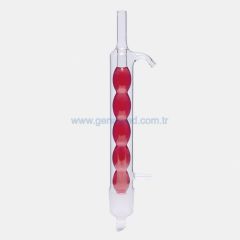 ISOLAB 035.11.500 soğutucu - Allihn - soxhlet için - 500 ml - erkek şilif : NS 45/40 - cam yan kol    1 adet = 1 adet