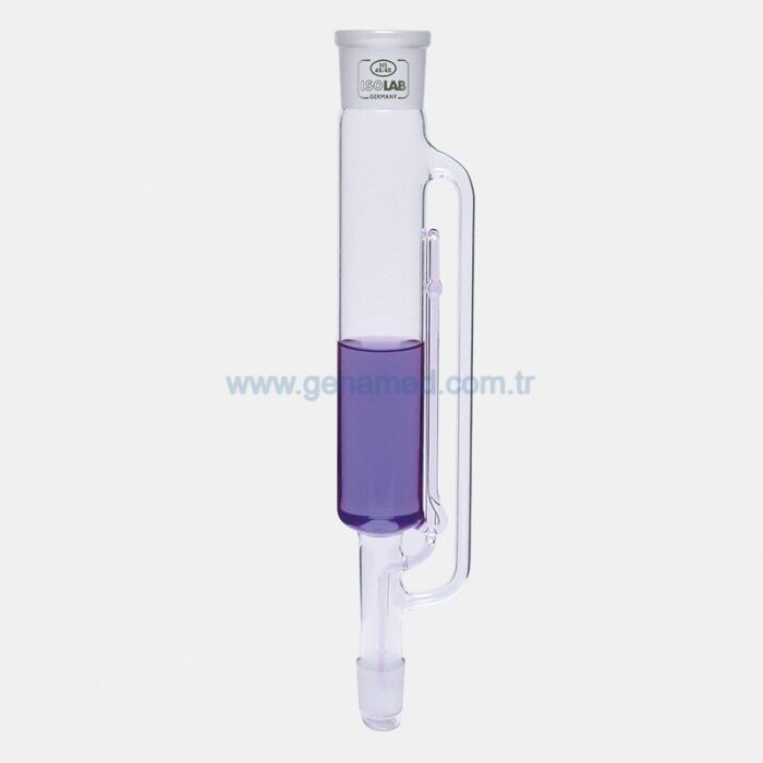 ISOLAB 036.01.030 ekstraktör - Soxhlet - musluksuz - erkek şilif : NS 29/32 - dişi şilif : NS 29/32 - 30 ml    1 adet = 1 adet
