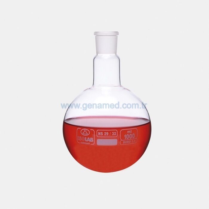 ISOLAB 030.02.102 balon - cam - dibi yuvarlak - şilifli - 100 ml - NS24/29    1 adet = 1 adet