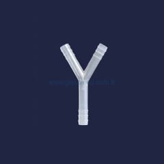 ISOLAB 052.23.006 hortum bağlantı parçası - Y form - 6 mm çap    1 adet = 1 adet