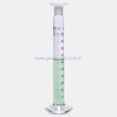 ISOLAB 016.01.025 mezür - çalkalama - hexagonal cam tabanlı - A kalite - grup sertifikalı - mavi skala - 25 ml    1 paket = 2 adet
