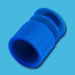 LP Italiana L119136 PE Yivli Kapak,  11 - 13 mm Tüplere Uygun, Mavi  Ambalaj Miktarı: 1000 Ad.