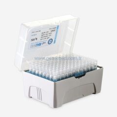 ISOLAB TF-R-S-011 pipet ucu - filtreli - şeffaf - 10 ul - uzun - kutu - low retention - steril    1 paket = 96 adet