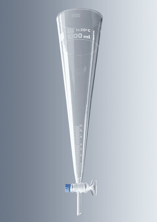 Marienfeld 2800002 Cam Imhoff Hunisi, Musluksuz, 0-1000 ml Taksimatlı, 1000 ml  Ambalaj Miktarı: 2 Ad.