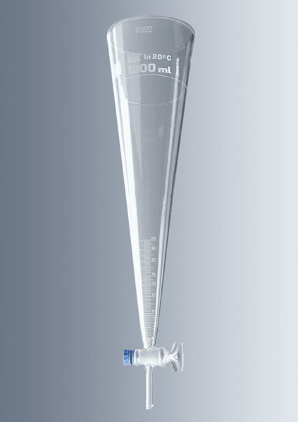 Marienfeld 2800002 Cam Imhoff Hunisi, Musluksuz, 0-1000 ml Taksimatlı, 1000 ml  Ambalaj Miktarı: 2 Ad.