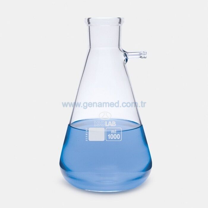 ISOLAB 040.01.500 erlen - nuçe - cam - cam su giriş borulu - 500 ml    1 adet = 1 adet
