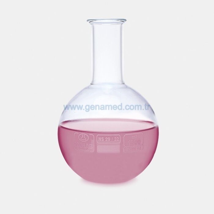 ISOLAB 029.01.100 balon - cam - dibi düz - 100 ml    1 paket = 10 adet