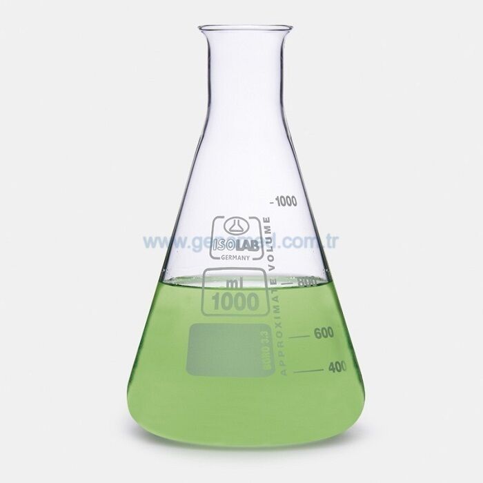 ISOLAB 027.01.905 erlen - cam - orta boyun - 5000 ml    1 adet = 1 adet