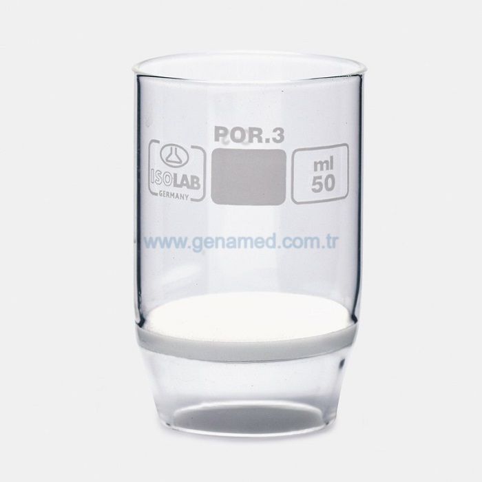 ISOLAB 043.02.052 kroze - gooch - sinter cam filtreli - 2D - por 2 - 50ml    1 adet = 1 adet
