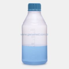 ISOLAB 061.15.901 şişe - ISO - vida kapaklı - orta boyun - P.P - şeffaf - 1000ml    1 paket = 50 adet