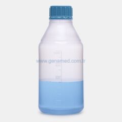 ISOLAB 061.15.902 şişe - ISO - vida kapaklı - orta boyun - P.P - şeffaf - 2000ml    1 paket = 50 adet