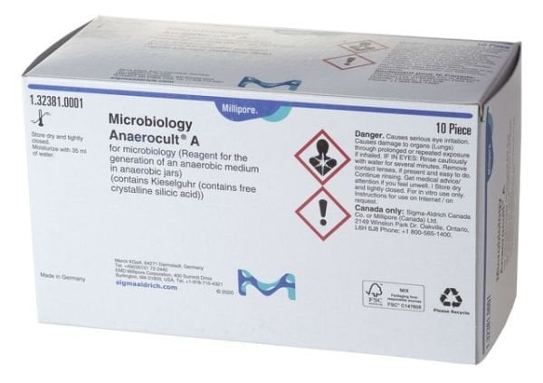 Merck 132381.0001 Anaerocult A for microbiology Reagent for the generation of an anaerobic medium in an anaerobic jar (Ambalaj :  10 Ad.)