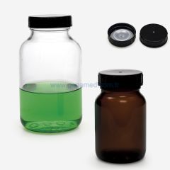 ISOLAB 061.11.050 sise - genis boyunlu - notr cam - amber - 50 ml - gl 32 - cap 44 mm - yukseklik 75 mm    1 paket = 10 adet