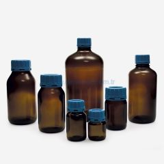 ISOLAB 061.47.500 şişe - cam - toz maddeler için - 500 ml    1 paket = 10 adet