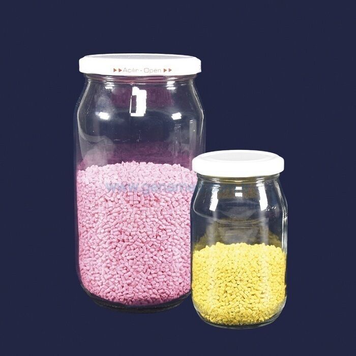 ISOLAB 061.29.370 kavanoz - geniş boyun - nötr cam - şeffaf - 370 ml    1 paket = 10 adet