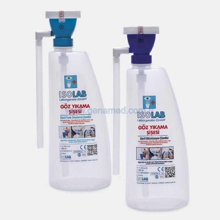 ISOLAB 069.05.T66 göz yıkama şişesi - 660 ml -  boş    1 adet = 1 adet