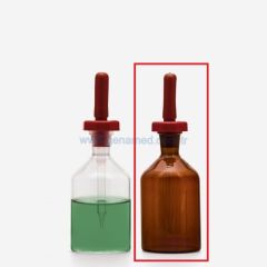ISOLAB 062.13.100 şişe - damlatma - cam & şilifli - amber - 100 ml    1 adet = 1 adet