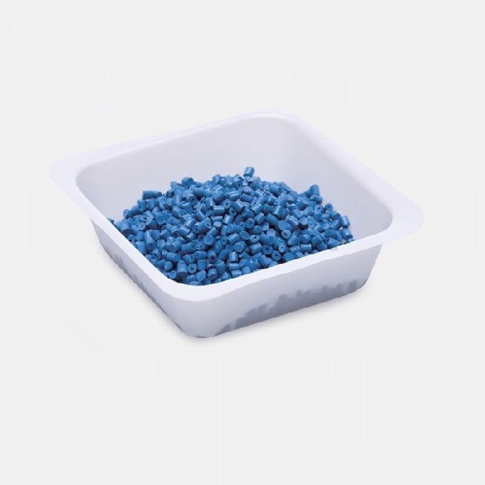 ISOLAB 037.09.250 tartım kabı - P.S - kare form - beyaz - 250 ml    1 paket = 100 adet