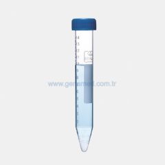 ISOLAB 078.02.007 tüp - santrfüj - P.P - vidalı kapaklı - 15 ml - aseptik - steril    1 paket = 50 adet