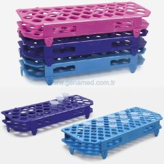 ISOLAB 080.01.005P mikrotüp standı - katlanabilir - 1,5/2,0 ml tüpler için - mor    1 adet = 1 adet