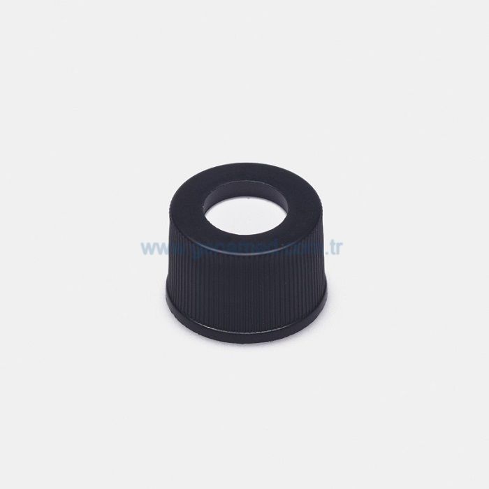 ISOLAB 096.01.002 kapak + septa - N9 - silikon/PTFE - yarıklı    1 paket = 100 adet