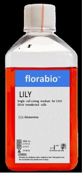 LILY Selective single cell cloning medium for CHO DG44 cells, transfected with DHFR gene. Animal component free, contains recombinant proteins. Liquid 1L