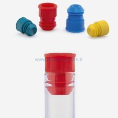 ISOLAB 051.10.003 tüp tıpası - P.P - 12-13 mm tüp için - 12-13 mm-sarı    1 paket = 100 adet