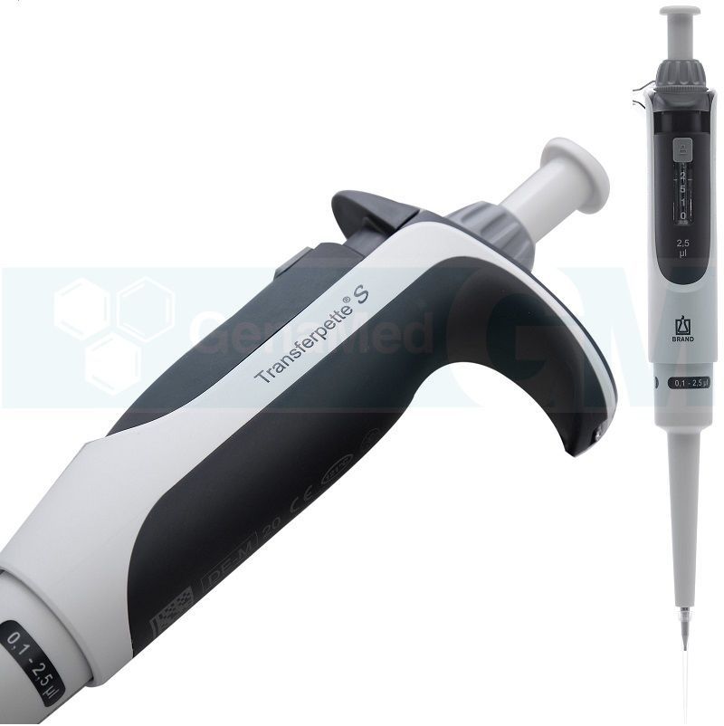 Brand 705869 Transferpette® S Ayarlanabilir Hacimli Otomatik Pipet, 0,1 - 2.5 ul