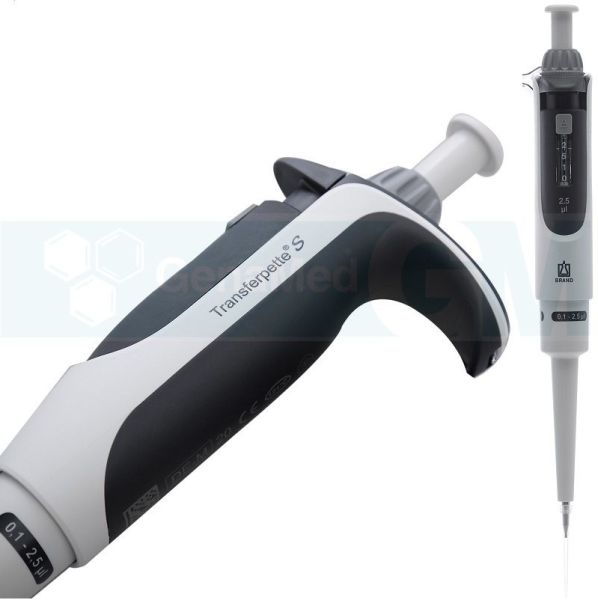 Brand 705869 Transferpette® S Ayarlanabilir Hacimli Otomatik Pipet, 0,1 - 2.5 ul