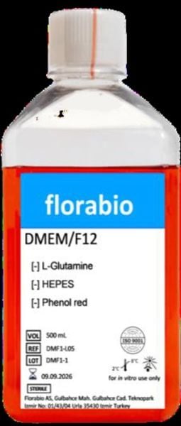 DMEM/F12 with HEPES , with L-Glutamine , without phenolred Liquid 1L